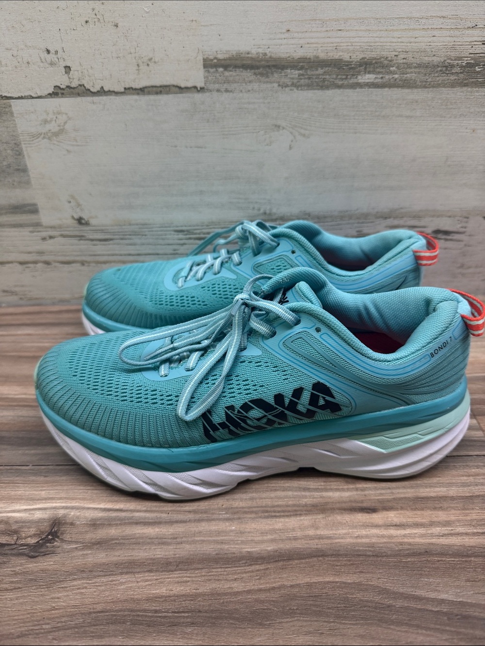 Hoka One One Bondi 7 Women 7.5  Blue Fog Running Shoes